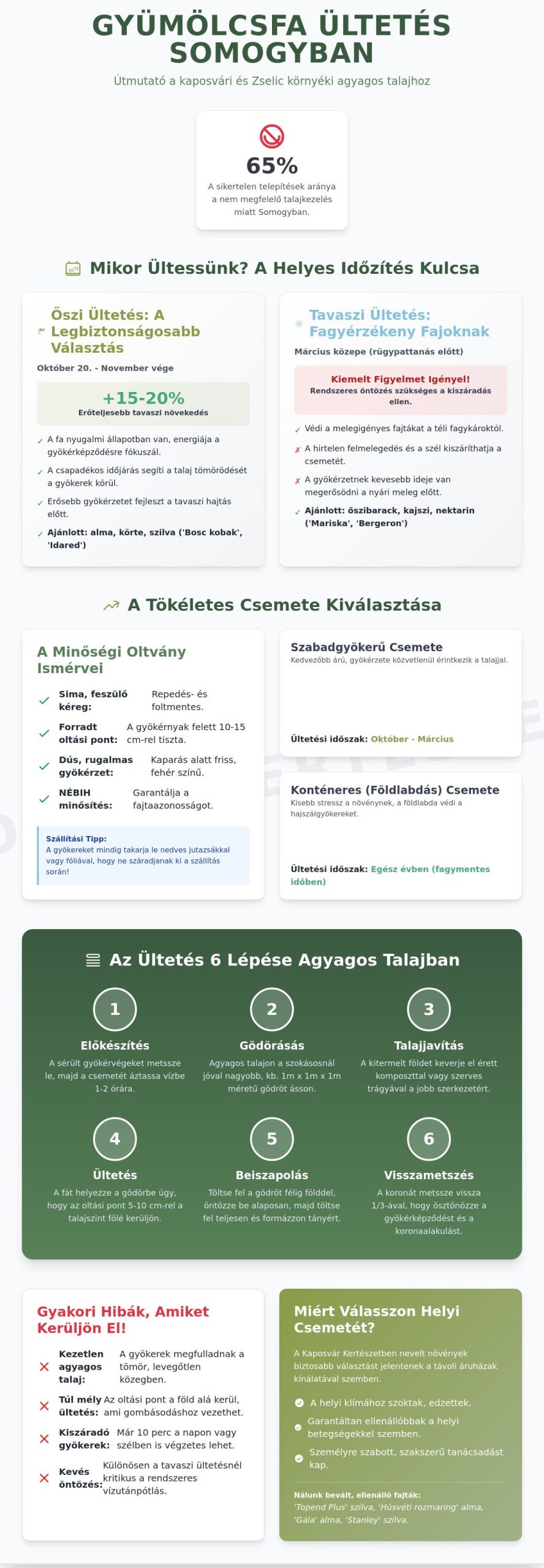 Gyümölcsfa ültetés Kaposváron: A biztos eredés titkai somogyi kertekben