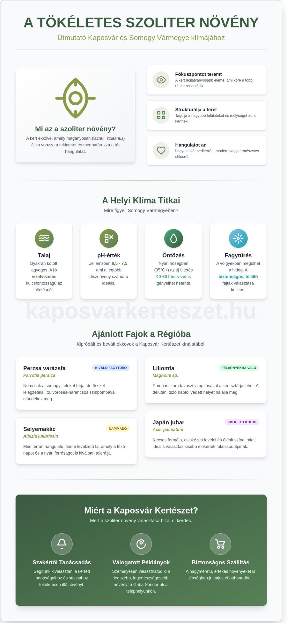 Szoliter növények Kaposváron: A kert legszebb ékkövei 2026-ban