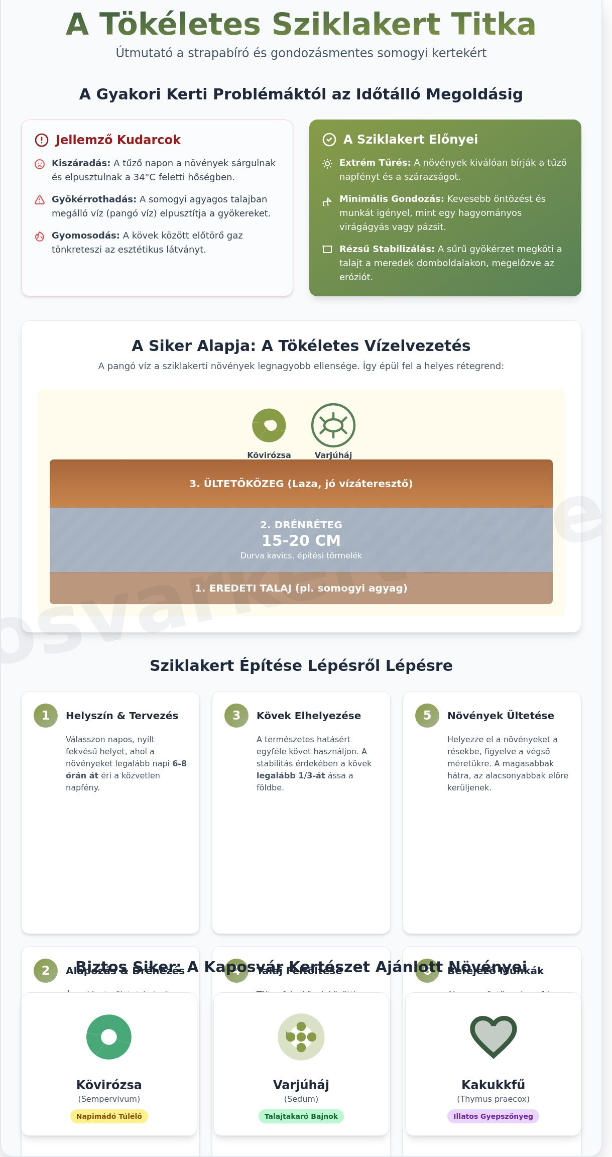Sziklakerti növények Kaposváron: Útmutató az építéshez és beültetéshez 2026